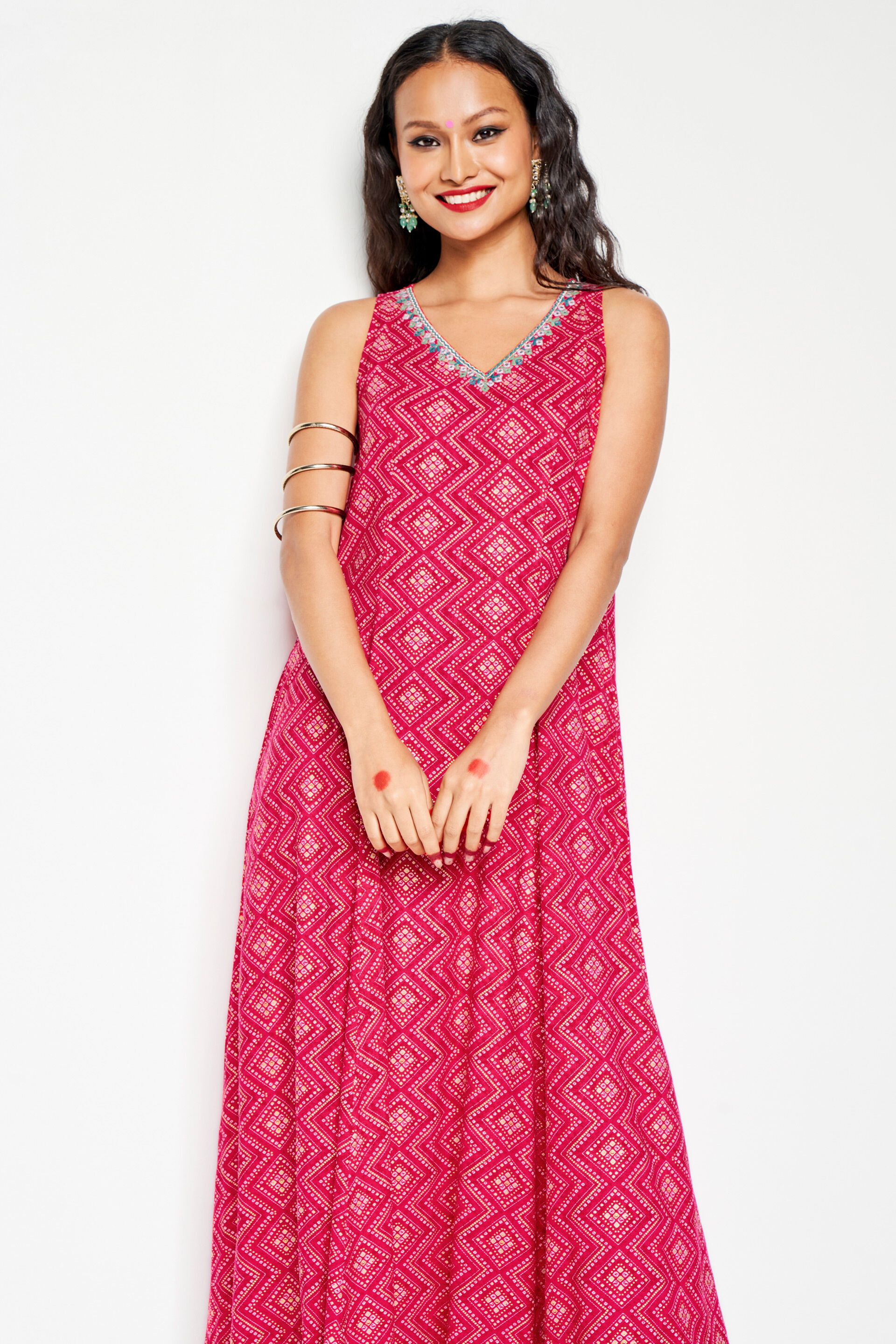 Global desi pink maxi dress online